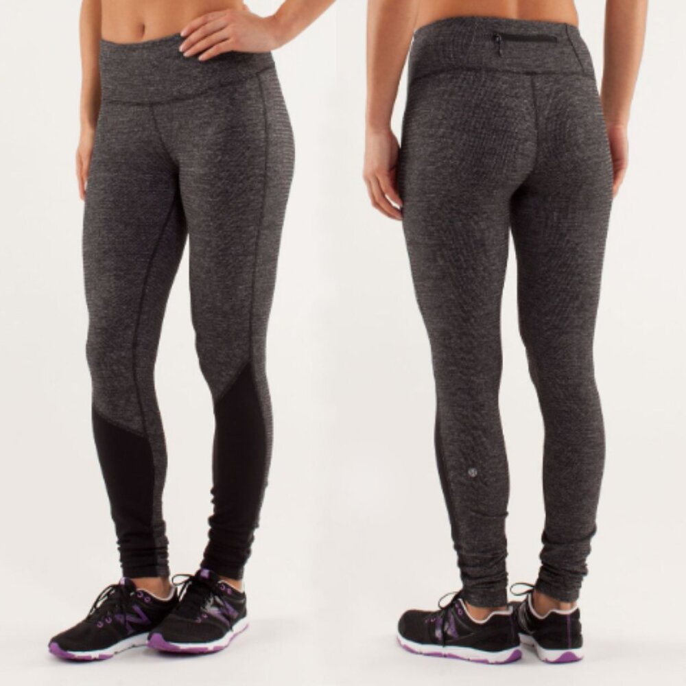 NWT Lululemon Runder Under Pant Micro Heathered Black Size 10 Style W5A28S